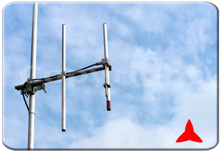 ARYCKM-D-25X Antenna Yagi direzionale 2 due elementi 150-300 MHz Protel