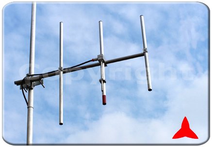 Protel ARYCKM-D-37X Antenna Yagi direzionale 3 tre elementi 150-300 MHz